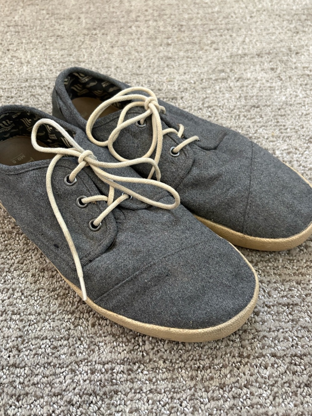 TOMS x Movember grey wool paseos EXCLUSIVE